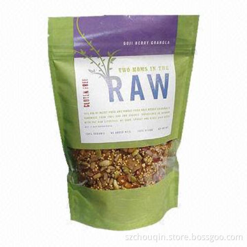 Stand Up Food Bags, Full Color Printing Available in Various Types, User-friendly, Good Sealability